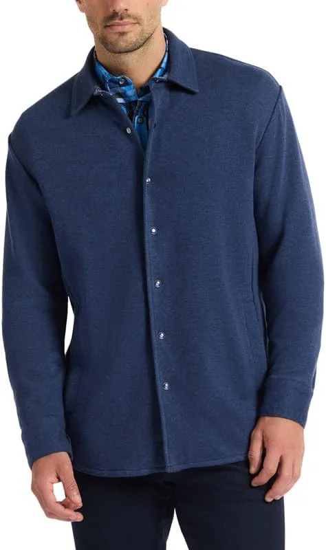 روپوش مردانه آستین بلند دکمه دار Robert Graham Deschon، تاپ دکمه دار پنبه ای ممتاز، دارای جزئیات غنی و کلاسیک مناسب برای لباس های رسمی و غیر رسمی