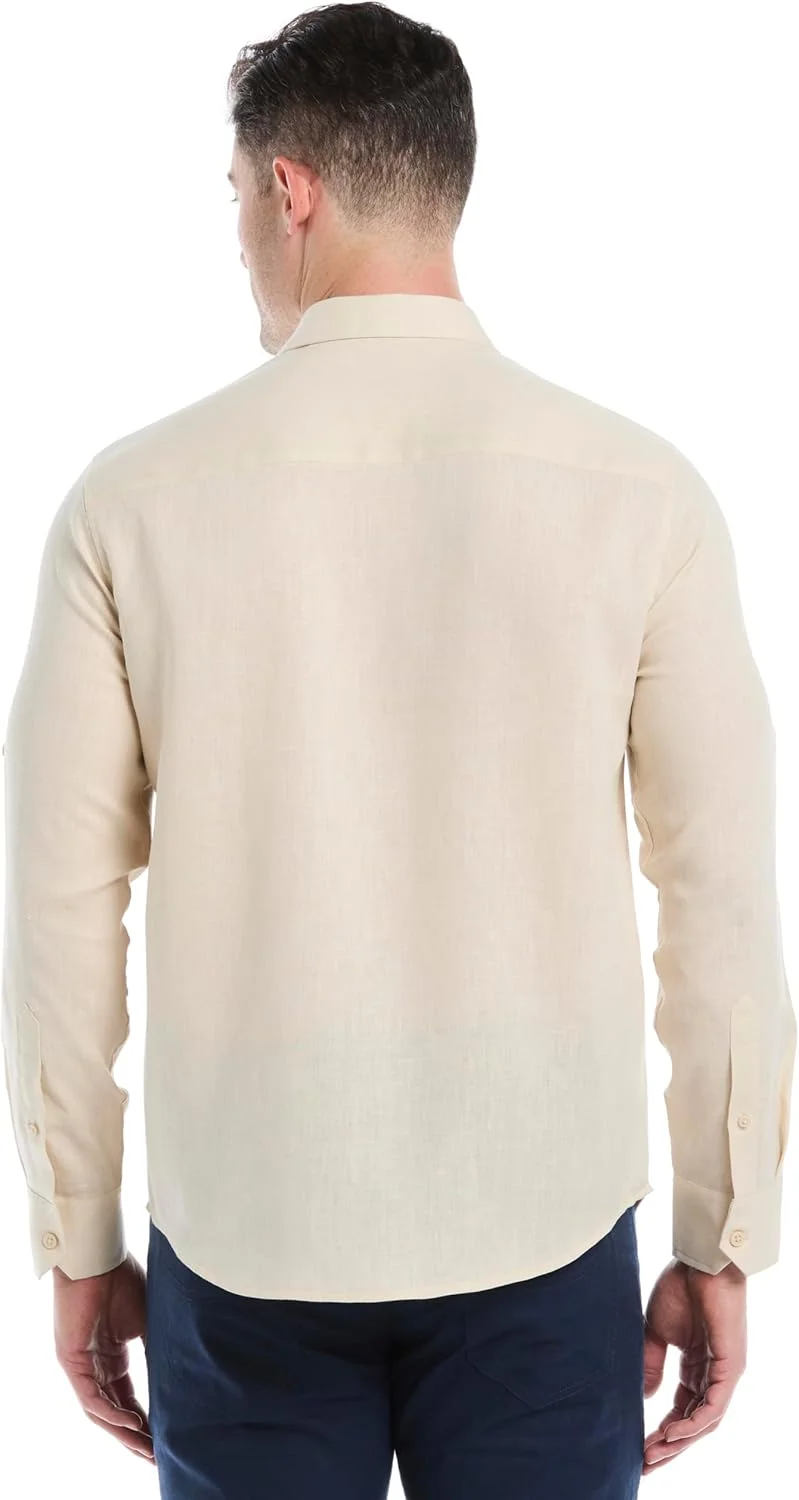 پیراهن آستین بلند مردانه کوباورا مدل Travelselect™ با ترکیب پارچه لینن و دکمه پیراهن آستین بلند مردانه کوباورا مدل Travelselect™ با ترکیب پارچه لینن و دکمه