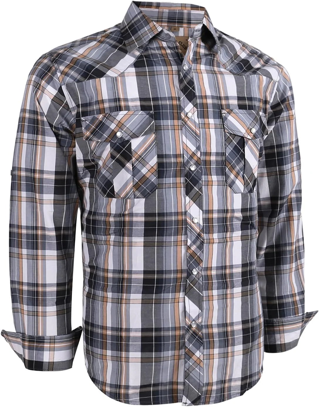 پیراهن مردانه آستین بلند دکمه دار Dctop، رنگ های ساده، طرح چهارخانه، مدل معمولی، پیراهن مردانه غیر رسمی با اتوکشی آسان، مناسب برای کار، زرد خاکستری #2، سایز S