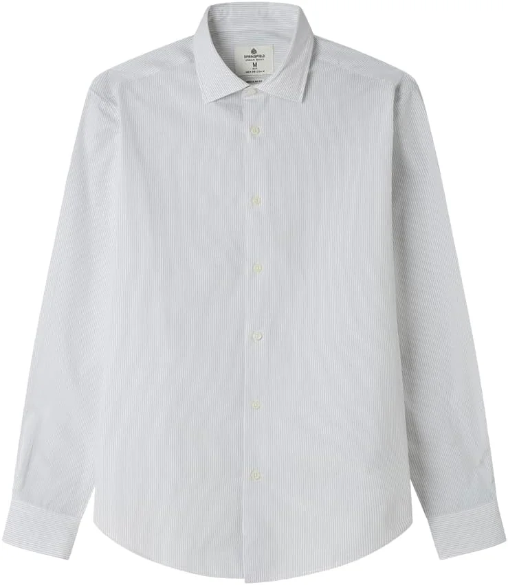 پیراهن آستین بلند مردانه اسپرینگفیلد طرح راه راه مدل Daily Stripe Popelin