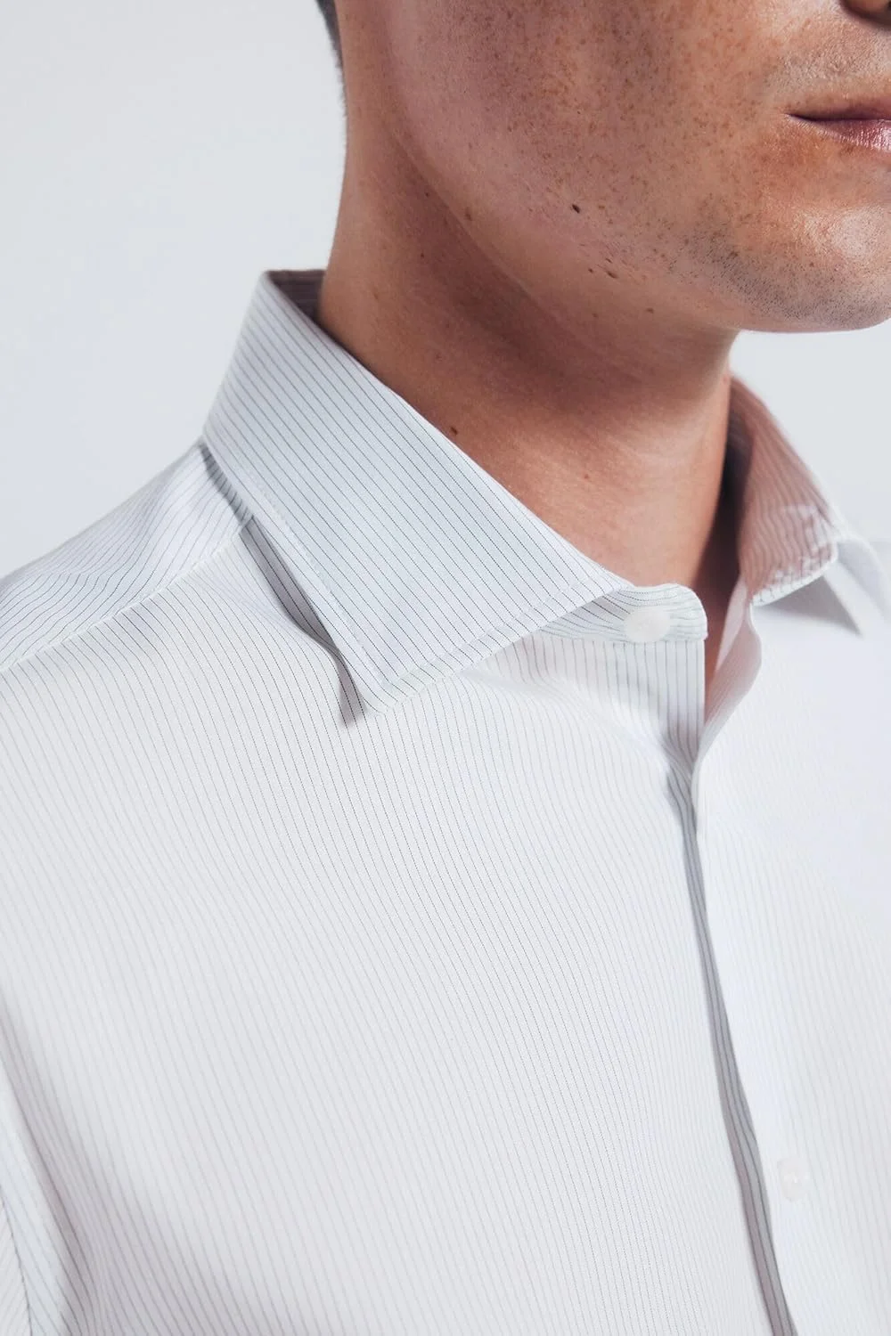 پیراهن آستین بلند مردانه Springfield طرح راه راه مدل Daily Stripe Popelin