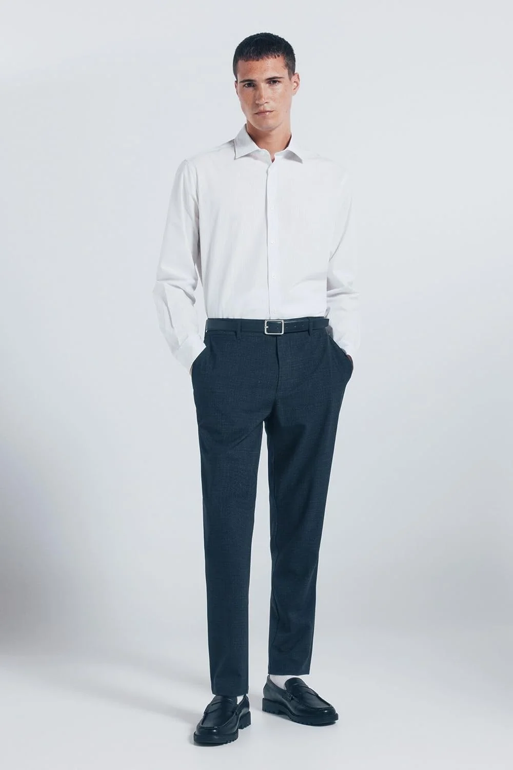 پیراهن آستین بلند مردانه Springfield طرح راه راه مدل Daily Stripe Popelin پیراهن آستین بلند مردانه Springfield طرح راه راه مدل Daily Stripe Popelin