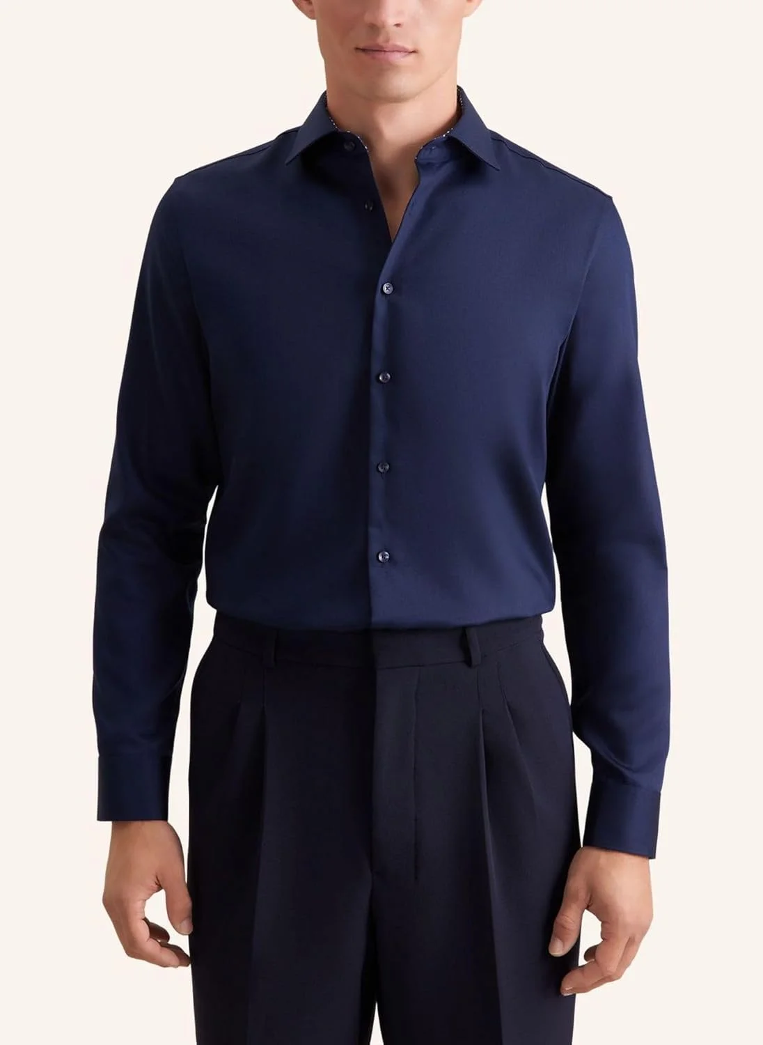 پیراهن مردانه آستین بلند سیـدنشتیکر مدل Slim Fit، آبی، سایز 38