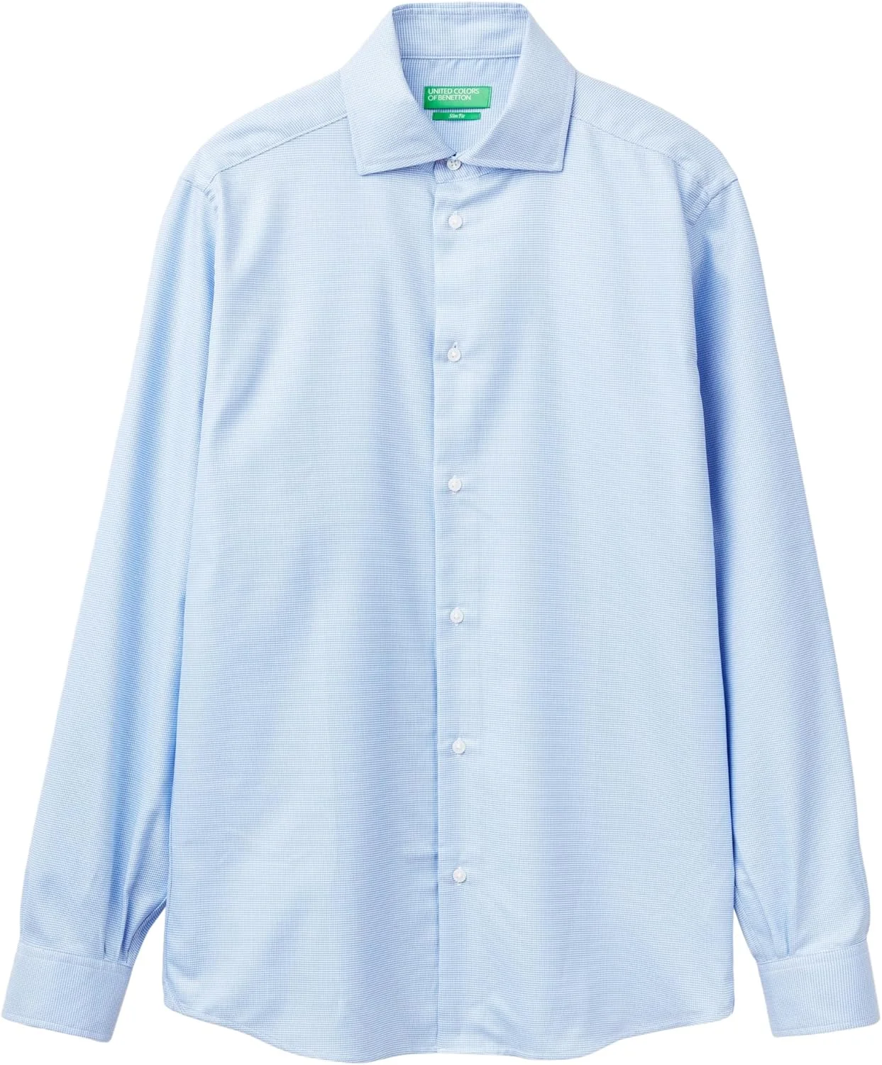 پیراهن مردانه یقه فرانسوی باریک United Colors of Benetton مدل 5h4tuq04d، آبی، سایز ایکس اسمال