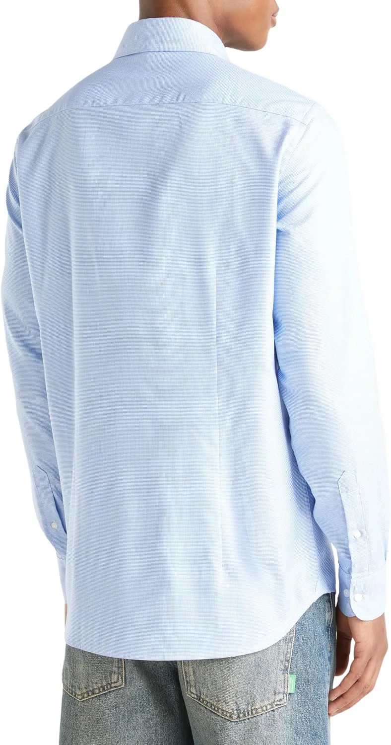 پیراهن مردانه یقه فرانسوی باریک United Colors of Benetton مدل 5h4tuq04d، آبی، سایز ایکس اسمال پیراهن مردانه یقه فرانسوی باریک United Colors of Benetton مدل 5h4tuq04d، آبی، سایز ایکس اسمال