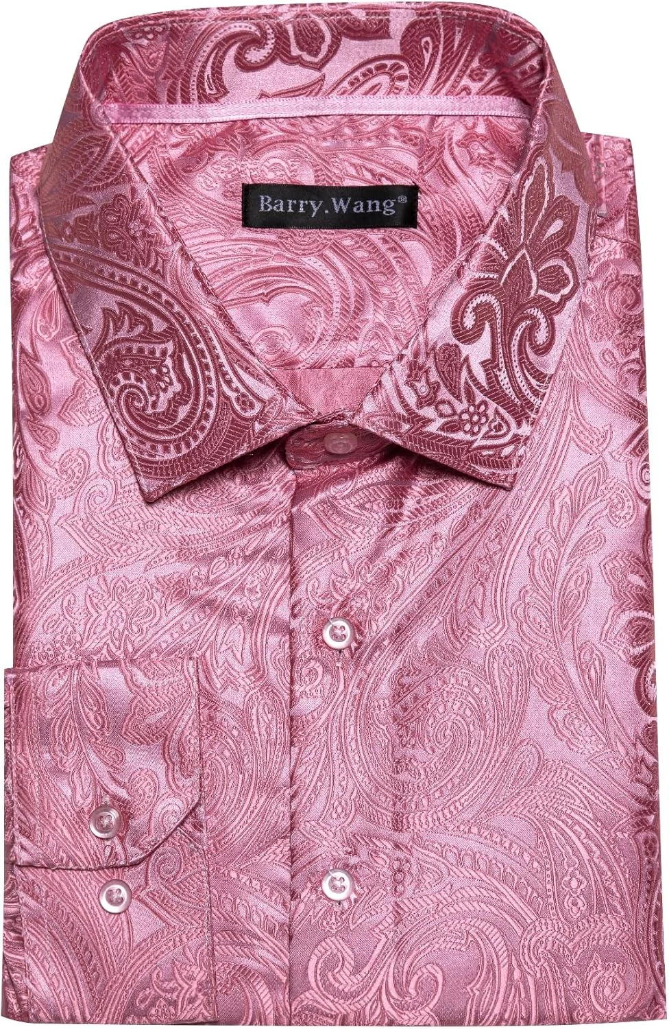 پیراهن مردانه چهارخانه آستین بلند دکمه دار Barry.Wang، پیراهن کار نخی، پیراهن روزمره/رسمی Chambary Western