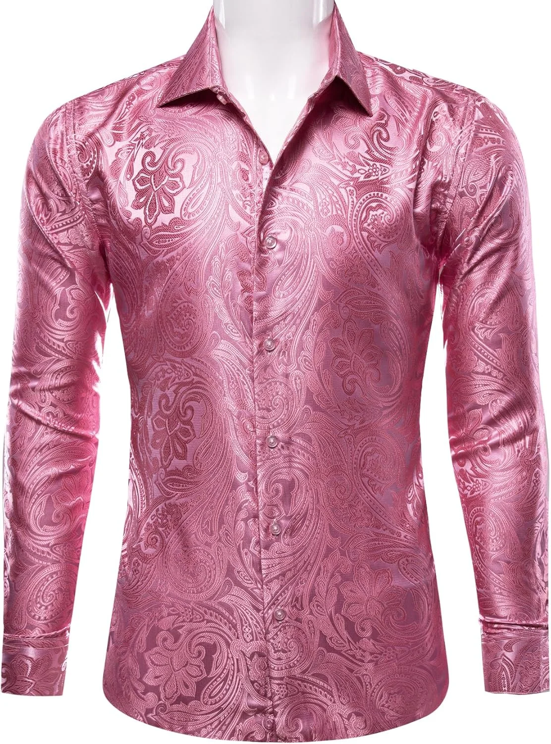 پیراهن مردانه چهارخانه آستین بلند دکمه دار Barry.Wang، پیراهن کار نخی، پیراهن روزمره/رسمی Chambary Western