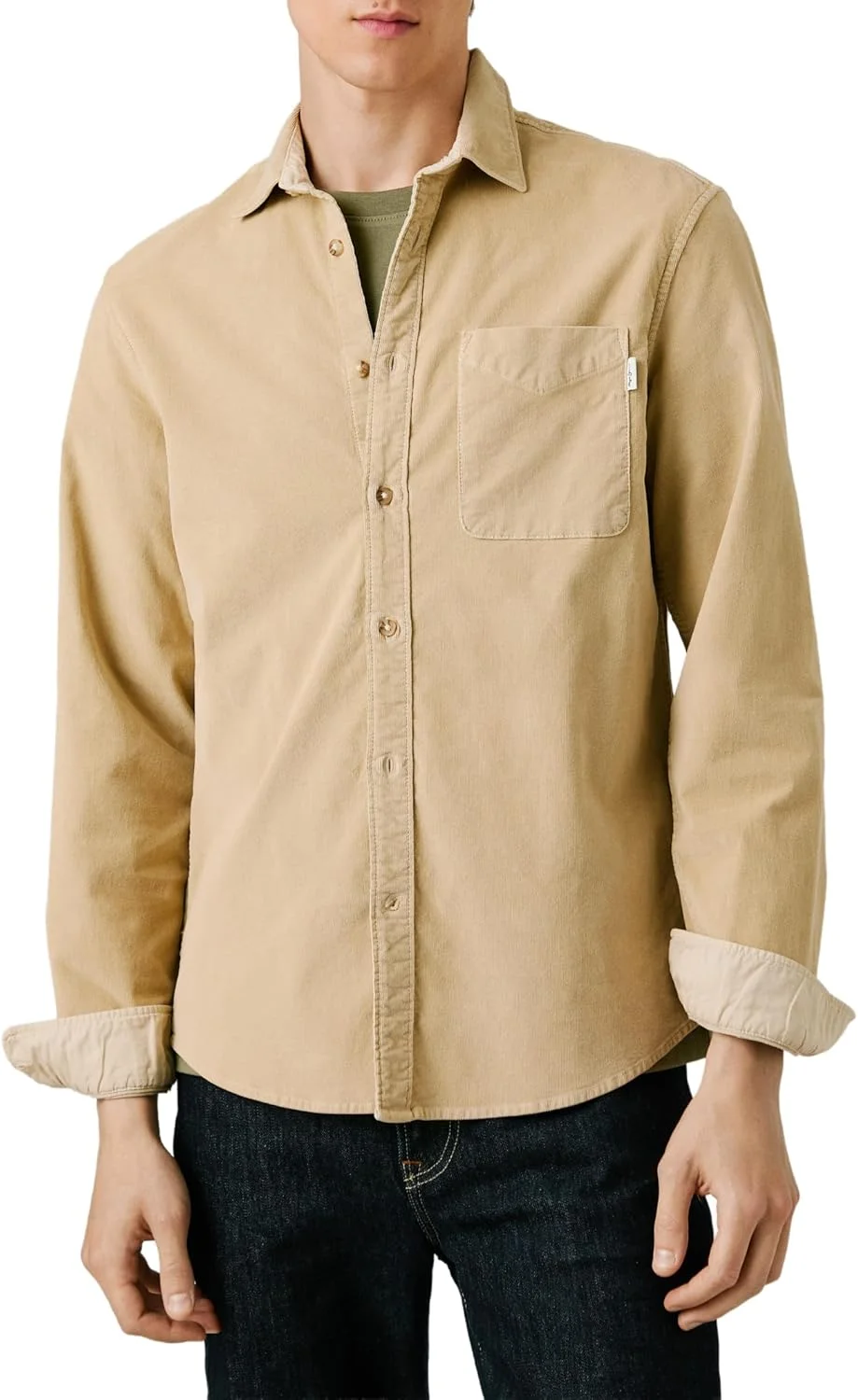 پیراهن مردانه پپه جینز مدل Clayton، قهوه ای (بژ سنگی)، سایز S پیراهن مردانه پپه جینز مدل Clayton، قهوه ای (بژ سنگی)، سایز S
