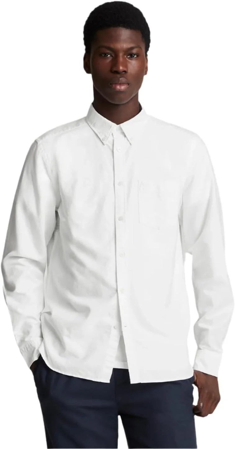 پیراهن آکسفورد مردانه یقه دکمه دار Lyle & Scott طرح عقاب، سفید