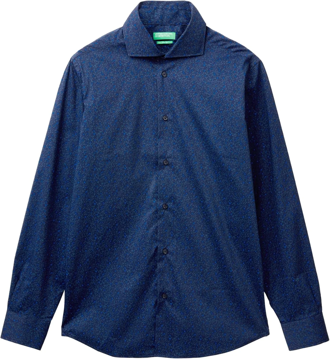 پیراهن مردانه یونایتد کالرز آف بنتون مدل Camicia 5jueuq04d، آبی، سایز بزرگ
