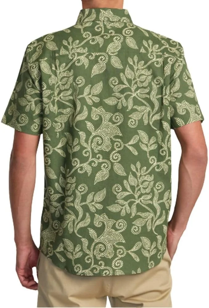 پیراهن آستین کوتاه بافت مردانه RVCA مدل Regular Fit