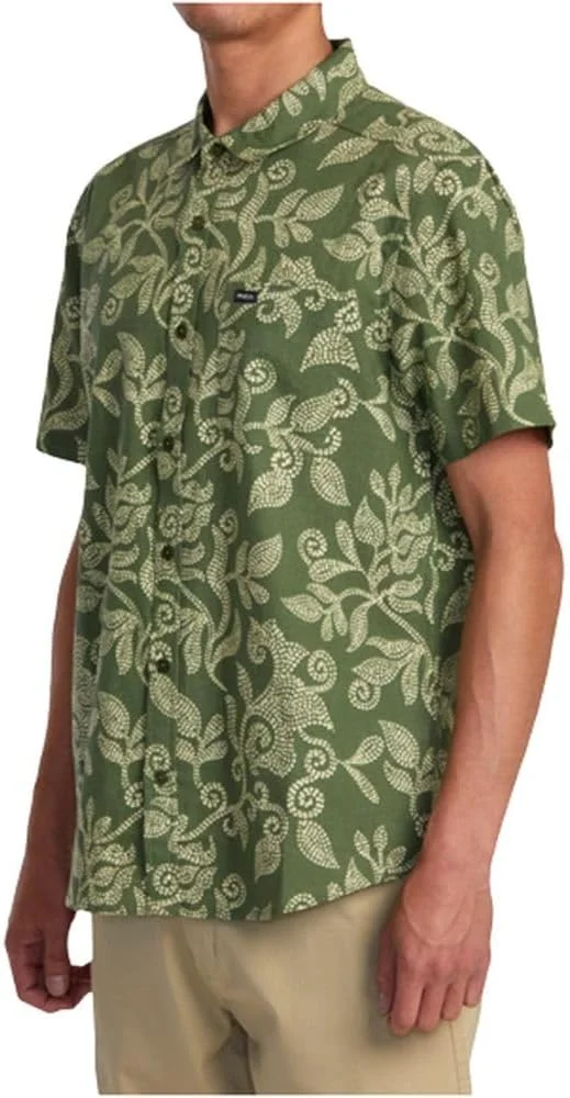 پیراهن آستین کوتاه بافت مردانه RVCA مدل Regular Fit