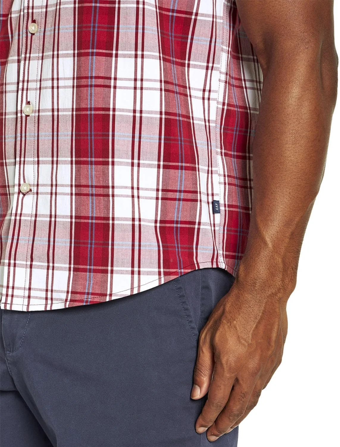 پیراهن مردانه آستین کوتاه دکمه دار چهارخانه کلاسیک GAP با جیب - طرح Brookside Plaid Scooter سایز Small پیراهن مردانه آستین کوتاه دکمه دار چهارخانه کلاسیک GAP با جیب - طرح Brookside Plaid Scooter سایز Small