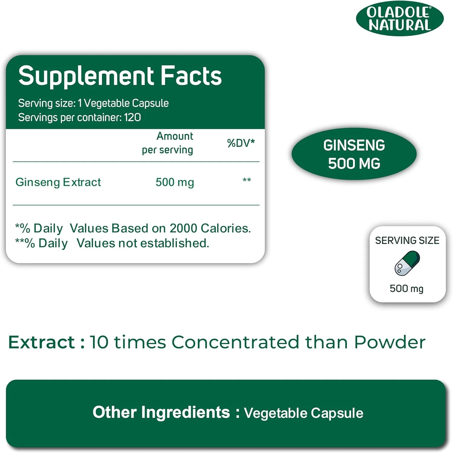 اولادول نچرال جینسینگ پاناکس قرمز کرهای 500 میلیگرم، 120 کپسول گیاهی برای افزایش انرژی و تقویت سیستم ایمنی، فرمول آداپتوژن ممتاز برای کاهش استرس و افزایش نشاط، جینسینوزیدهای با قدرت بالا | غیر تراریخته اولادول نچرال جینسینگ پاناکس قرمز کرهای 500 میلیگرم، 120 کپسول گیاهی برای افزایش انرژی و تقویت سیستم ایمنی، فرمول آداپتوژن ممتاز برای کاهش استرس و افزایش نشاط، جینسینوزیدهای با قدرت بالا | غیر تراریخته