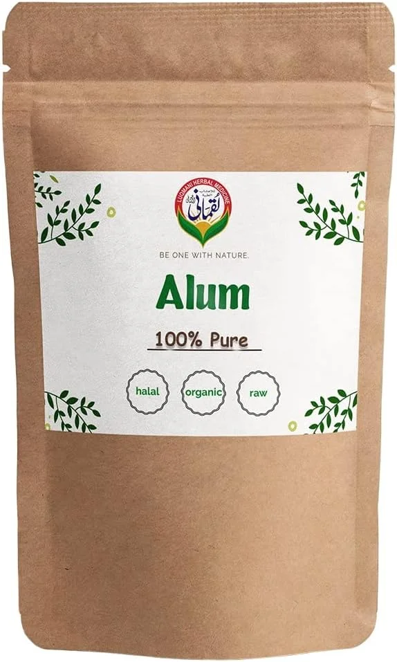 سنگ آلوم (زاج سفید) تصفیه کننده طبیعی لقمان حکیم (100 گرم، سفید)