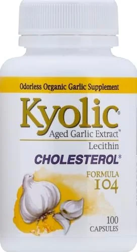 Kyolic Aged Garlic Extract Formula 104 Cholesterol, 100 Capsules