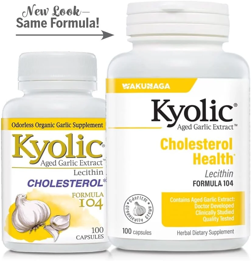 Kyolic Aged Garlic Extract Formula 104 Cholesterol, 100 Capsules