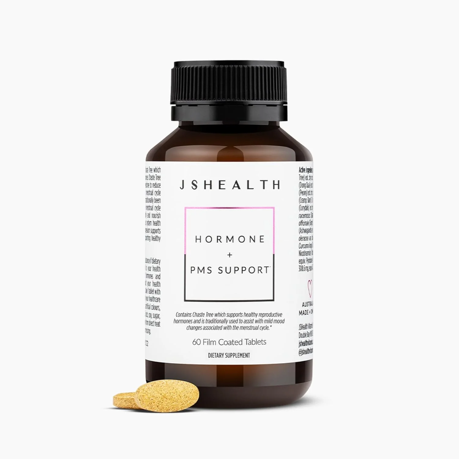 مکمل تعادل هورمونی ویتامین های JSHealth برای زنان و پشتیبانی از PMS - تسکین علائم قبل از قاعدگی با ویتامین های B3، B6 و منیزیم (60 عدد)