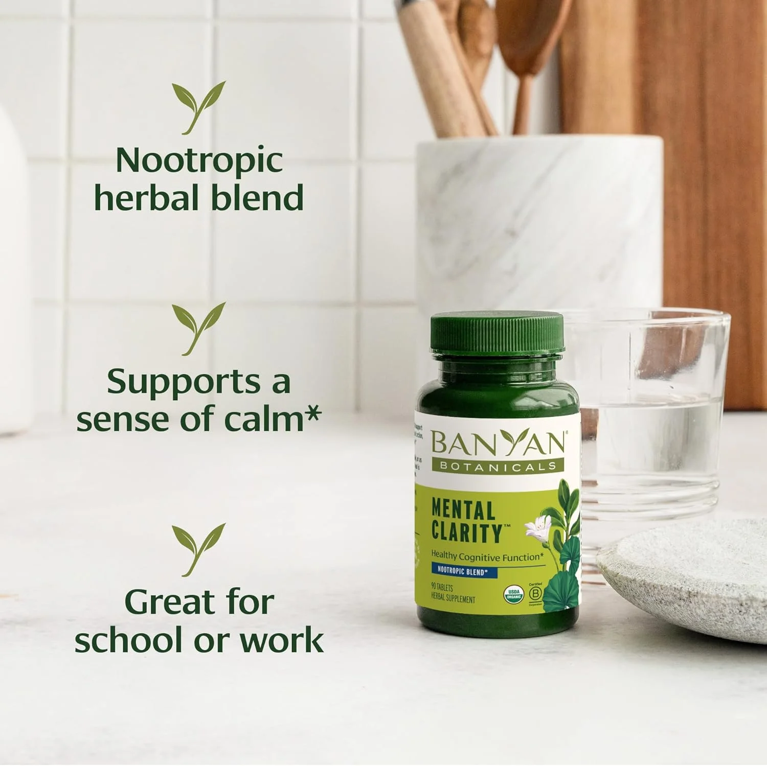 مکمل گیاهی بنیان بوتانیکالز برای وضوح ذهنی - مکمل ارگانیک با گوتو کولا و باکوپا - پشتیبانی از عملکرد شناختی سالم و عملکرد ذهنی* - 90 قرص - غیر GMO وگان با منبع پایدار مکمل گیاهی بنیان بوتانیکالز برای وضوح ذهنی - مکمل ارگانیک با گوتو کولا و باکوپا - پشتیبانی از عملکرد شناختی سالم و عملکرد ذهنی* - 90 قرص - غیر GMO وگان با منبع پایدار