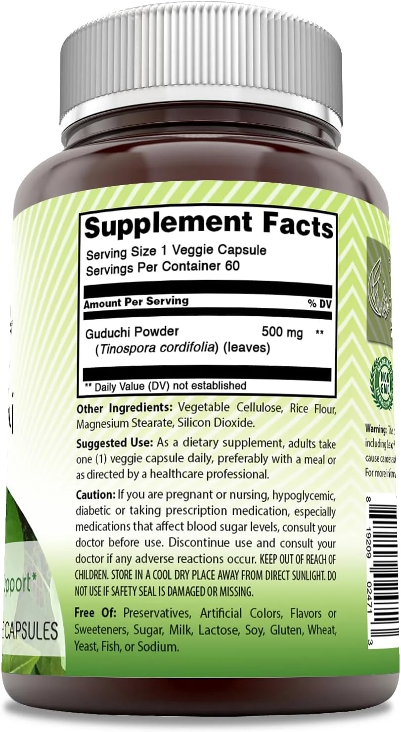 مکمل گودوچی 500 میلی گرمی Amazing India | کپسول های گیاهی Tinospora Cordifolia | غیر تراریخته | بدون گلوتن | ساخت آمریکا (1 بسته | 60 عدد) مکمل گودوچی 500 میلی گرمی Amazing India | کپسول های گیاهی Tinospora Cordifolia | غیر تراریخته | بدون گلوتن | ساخت آمریکا (1 بسته | 60 عدد)