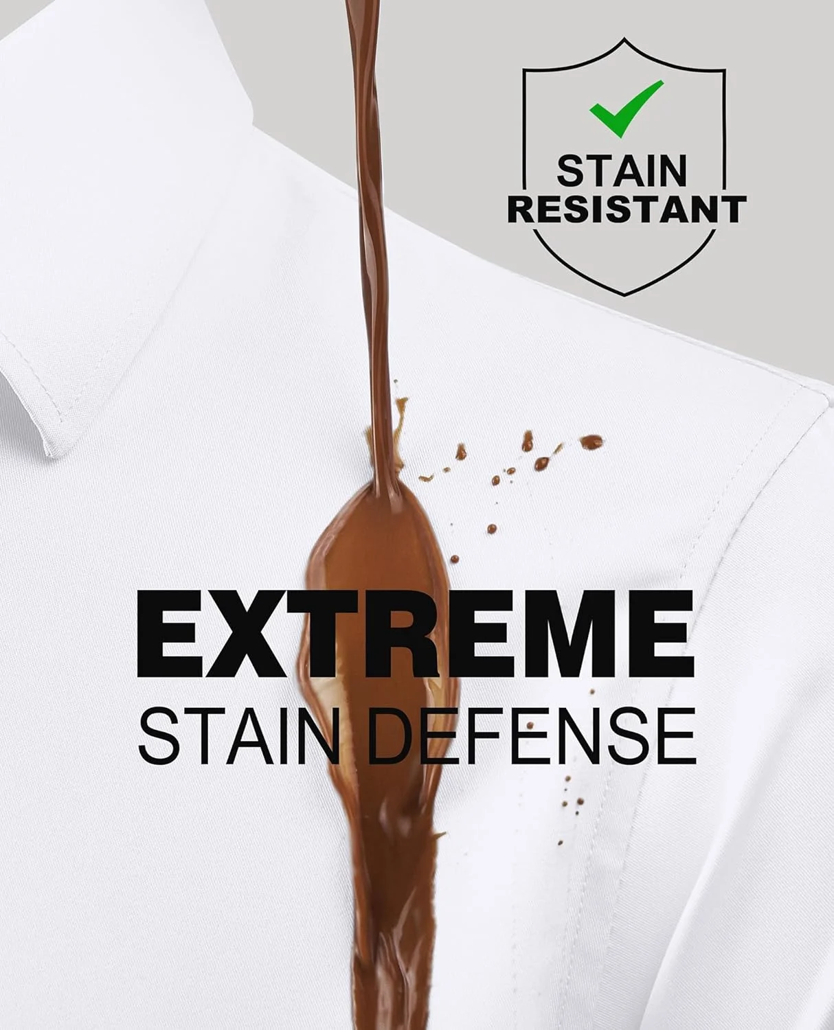 پیراهن مردانه DEMEANOR، آستین بلند، مناسب برای کار، مدل Slim Fit، پیراهن غیر رسمی و اتو آسان پیراهن مردانه DEMEANOR، آستین بلند، مناسب برای کار، مدل Slim Fit، پیراهن غیر رسمی و اتو آسان