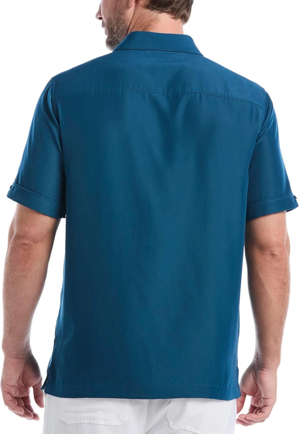 پیراهن آستین کوتاه مردانه Cubavera، مدل کلاسیک دکمه دار با یقه باز و مقاوم در برابر چروک (موجود در سایزهای بزرگ) پیراهن آستین کوتاه مردانه Cubavera، مدل کلاسیک دکمه دار با یقه باز و مقاوم در برابر چروک (موجود در سایزهای بزرگ)