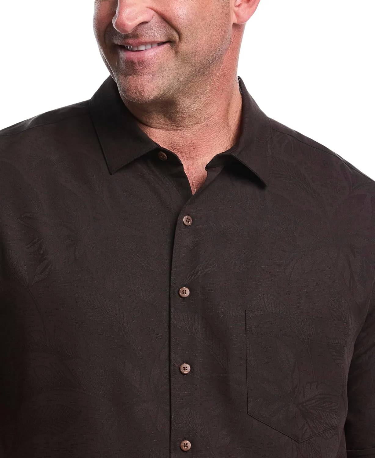 پیراهن آستین کوتاه مردانه کوباورا با دکمه و طرح گلدار و یک جیب