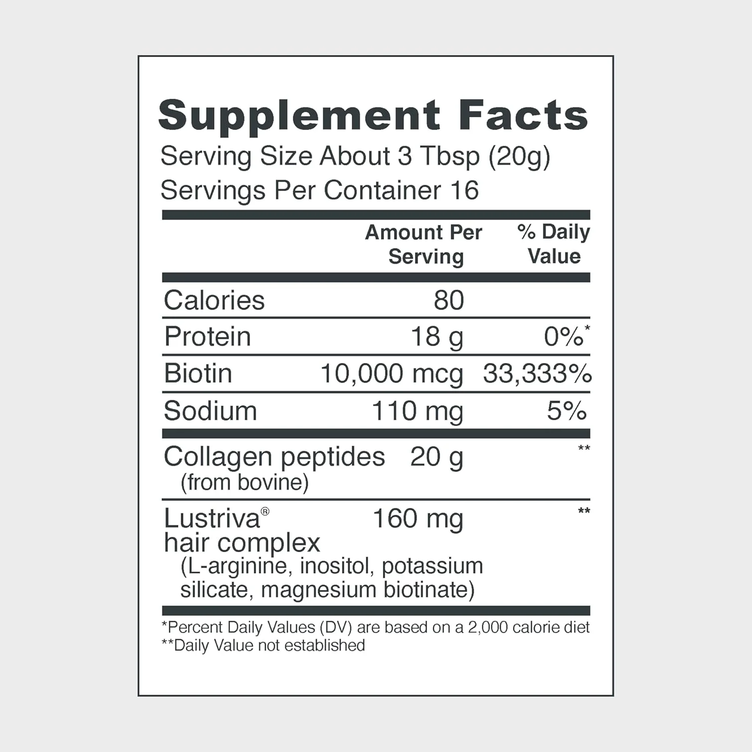 پپتیدهای کلاژن Vital Proteins + کمپلکس مو بیوتین 10000 میکروگرم، مکمل رشد مو - Lustriva با مطالعه بالینی برای تقویت موهای ضخیم تر و پرتر، 20 گرم کلاژن بدون طعم برای زنان، پودر 323 گرمی پپتیدهای کلاژن Vital Proteins + کمپلکس مو بیوتین 10000 میکروگرم، مکمل رشد مو - Lustriva با مطالعه بالینی برای تقویت موهای ضخیم تر و پرتر، 20 گرم کلاژن بدون طعم برای زنان، پودر 323 گرمی