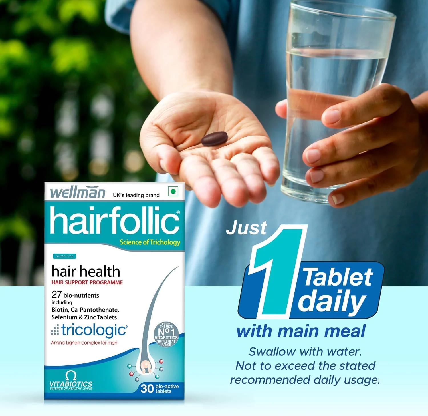 مکمل های مو HairFollic ولمن - (30 ویتامین و مواد معدنی) - 30 قرص مکمل های مو HairFollic ولمن - (30 ویتامین و مواد معدنی) - 30 قرص