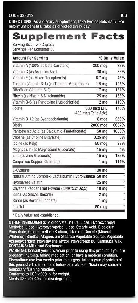 مکمل موی مردانه GNC Ultra NourishHair - 120 عدد کپسول