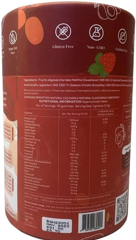 The Body Reserve DHT Blocker Biotin Hair Gummies | No Added Sugar| Builds Keratin for Stronger Hair,Nails & Healthier Skin| Reduces Hair Fall For Men Women| Strawberry Flavour (30 Gummies, Pack of 1)