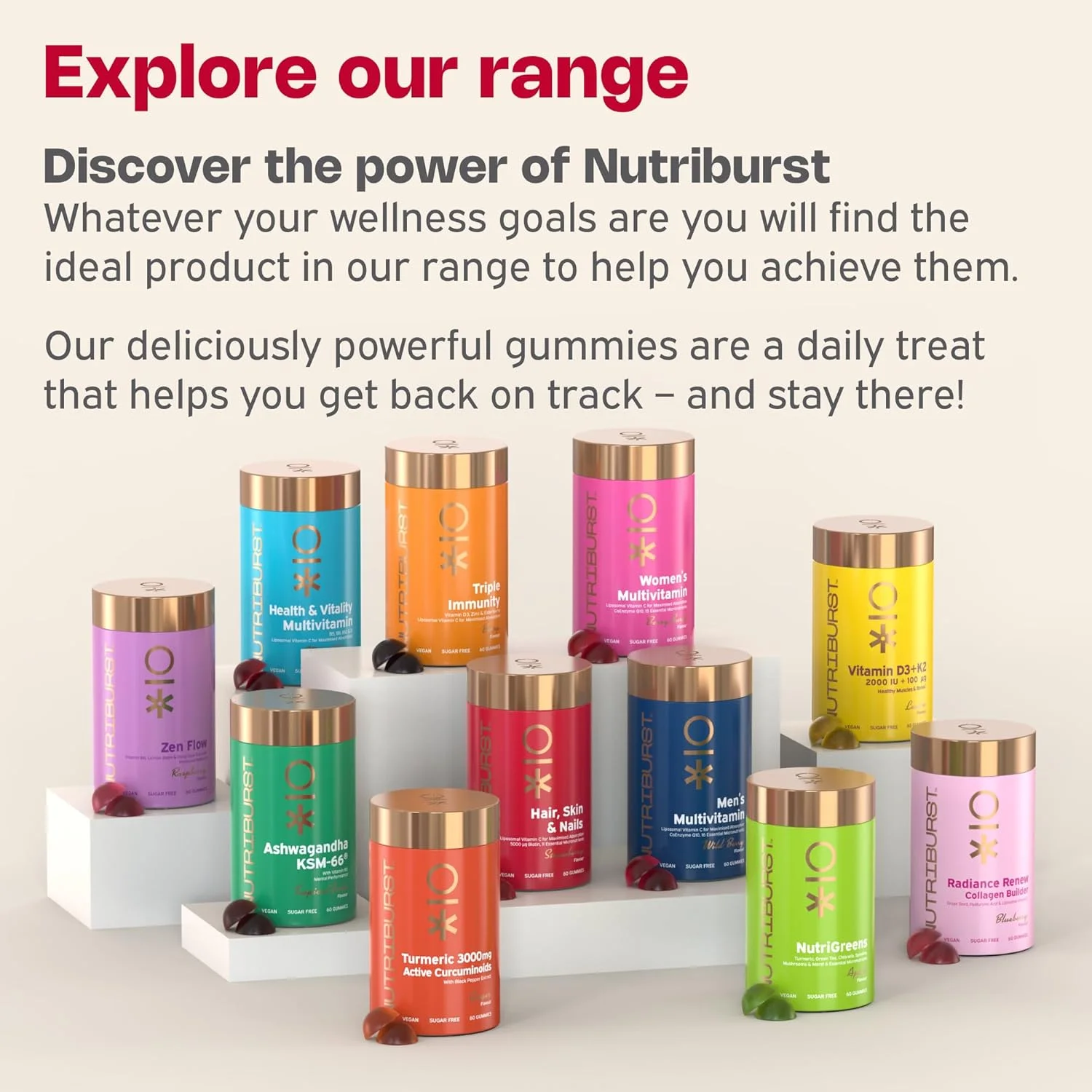 Nutriburst - پاستیل های مو، پوست و ناخن - بیوتین، زینک، ویتامین E برای موهای ضخیم تر و ناخن های قوی تر - مکمل های بدون قند - 60 پاستیل برای مصرف 1 ماه - مناسب برای گیاهخواران Nutriburst - پاستیل های مو، پوست و ناخن - بیوتین، زینک، ویتامین E برای موهای ضخیم تر و ناخن های قوی تر - مکمل های بدون قند - 60 پاستیل برای مصرف 1 ماه - مناسب برای گیاهخواران