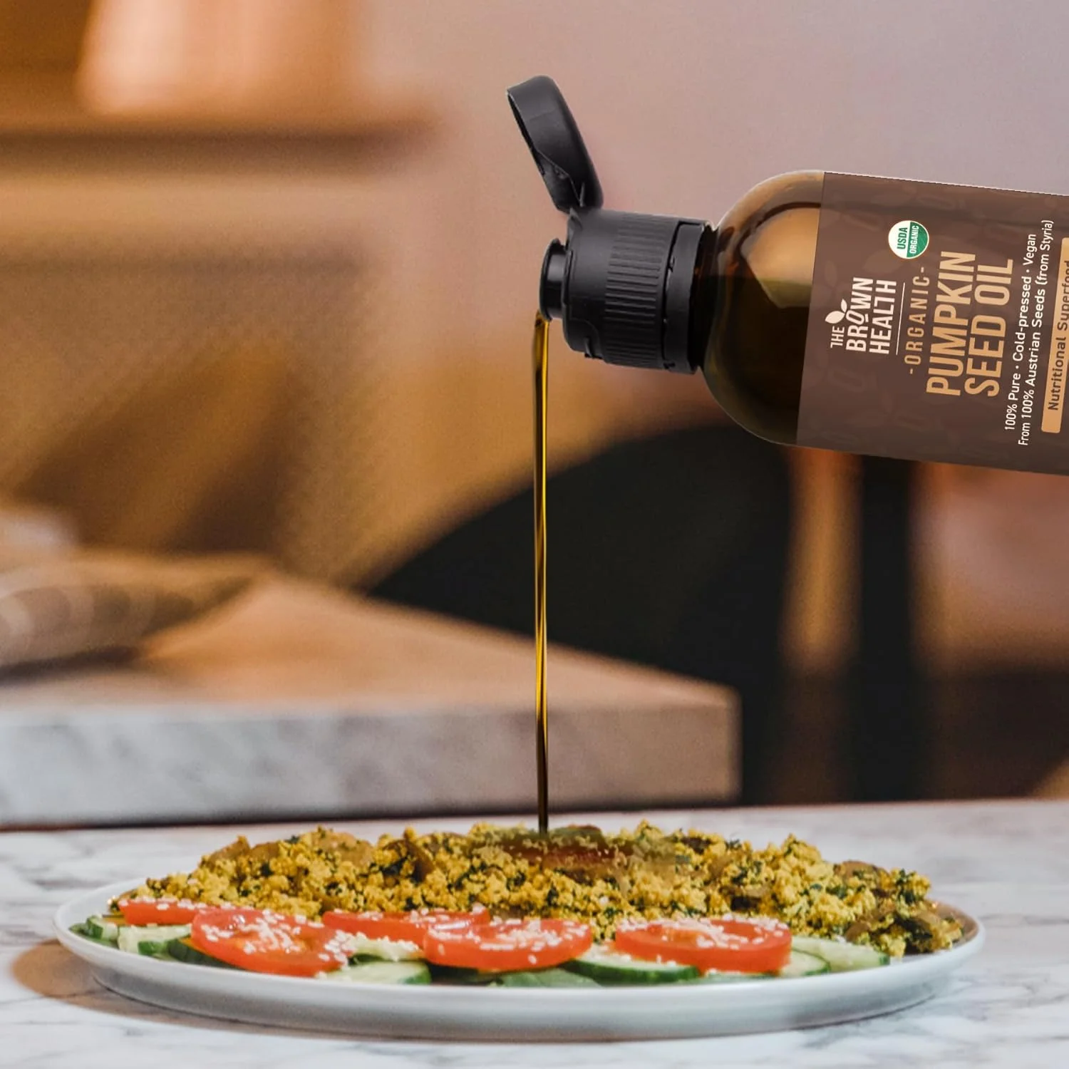 روغن دانه کدو تنبل براون هلث - 100% خالص و ارگانیک، مناسب برای مواد غذایی، پرس سرد - 150 میلی لیتر - مکمل سلامتی، رشد مو روغن دانه کدو تنبل براون هلث - 100% خالص و ارگانیک، مناسب برای مواد غذایی، پرس سرد - 150 میلی لیتر - مکمل سلامتی، رشد مو