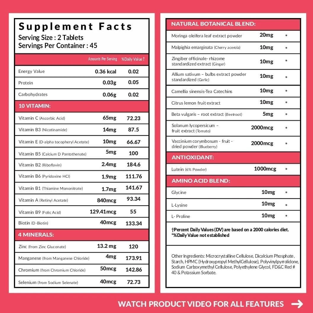 مکمل کلاژن 100% گیاهی Carbamide Forte برای پوست و مو | مکمل کلاژن وگان برای زنان | 90 قرص گیاهی مکمل کلاژن 100% گیاهی Carbamide Forte برای پوست و مو | مکمل کلاژن وگان برای زنان | 90 قرص گیاهی