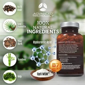Advanced Trichology FoliGROWTH Ultimate Hair Growth Nutraceutical - Gluten Free, Vegan Formula, 3rd Party Tested - with High Potency Biotin, Stop Hair Loss - Get Thickest Strongest Hair Growth