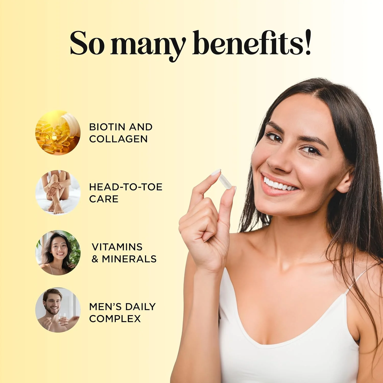 مکمل بیوتین و کلاژن کمپلکس رشد مو - مکمل موی ضخیم تر و پرپشت تر با بیوتین 10000 میکروگرم، نخل اره ای، کراتین، دم اسب و مسدود کننده DHT بیشتر، ویتامین های رشد مو برای زنان و مردان