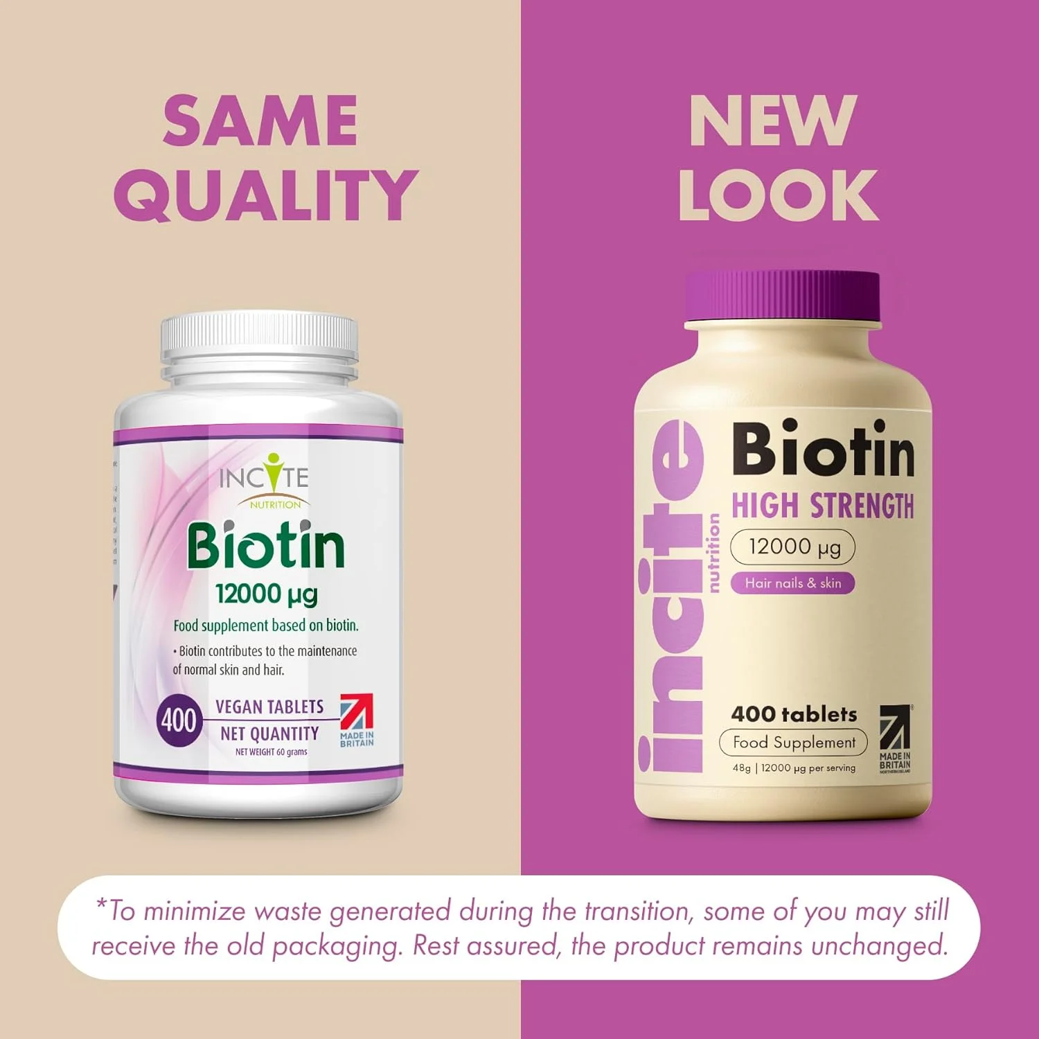 Incite Nutrition Biotin Hair Growth Supplement 12,000mcg - 400 Tiny 6mm Tablets (Full Year Plus Supply) - Biotin Hair Growth Tablets for Men & Women Biotin Tablets Incite Nutrition Biotin Hair Growth Supplement 12,000mcg - 400 Tiny 6mm Tablets (Full Year Plus Supply) - Biotin Hair Growth Tablets for Men & Women Biotin Tablets