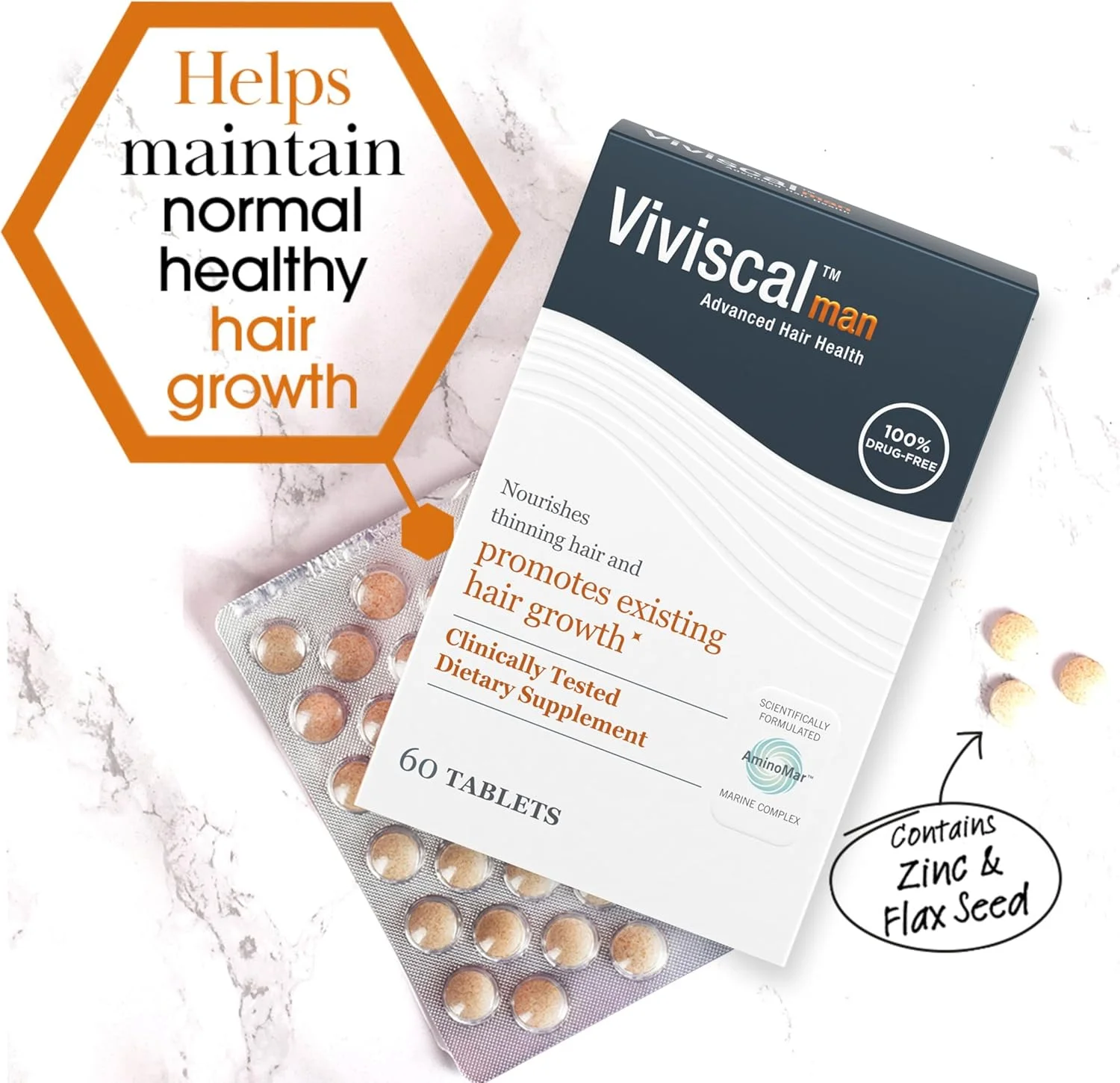 Viviscal Man Hair Growth Supplement for Men with Iron, Marine Collagen, Zinc, Vitamin C, Nourish Thinning Hair and Increase Hair Thickness, Hair Multivitamins for Men Viviscal Man Hair Growth Supplement for Men with Iron, Marine Collagen, Zinc, Vitamin C, Nourish Thinning Hair and Increase Hair Thickness, Hair Multivitamins for Men