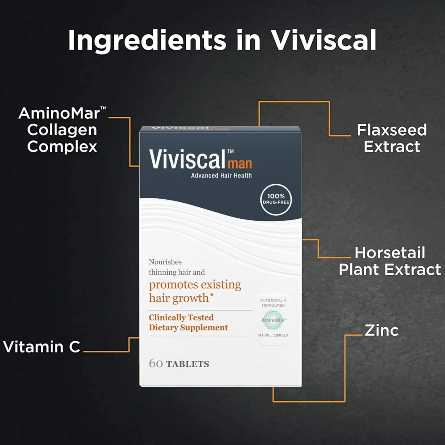 Viviscal Man Hair Growth Supplement for Men with Iron, Marine Collagen, Zinc, Vitamin C, Nourish Thinning Hair and Increase Hair Thickness, Hair Multivitamins for Men Viviscal Man Hair Growth Supplement for Men with Iron, Marine Collagen, Zinc, Vitamin C, Nourish Thinning Hair and Increase Hair Thickness, Hair Multivitamins for Men