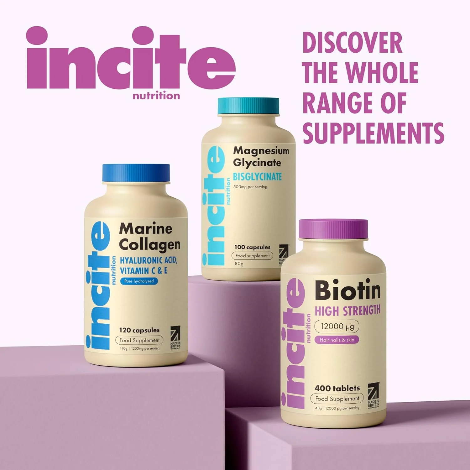 Incite Nutrition Biotin Hair Growth Supplement 12,000mcg - 400 Tiny 6mm Tablets (Full Year Plus Supply) - Biotin Hair Growth Tablets for Men & Women Biotin Tablets Incite Nutrition Biotin Hair Growth Supplement 12,000mcg - 400 Tiny 6mm Tablets (Full Year Plus Supply) - Biotin Hair Growth Tablets for Men & Women Biotin Tablets