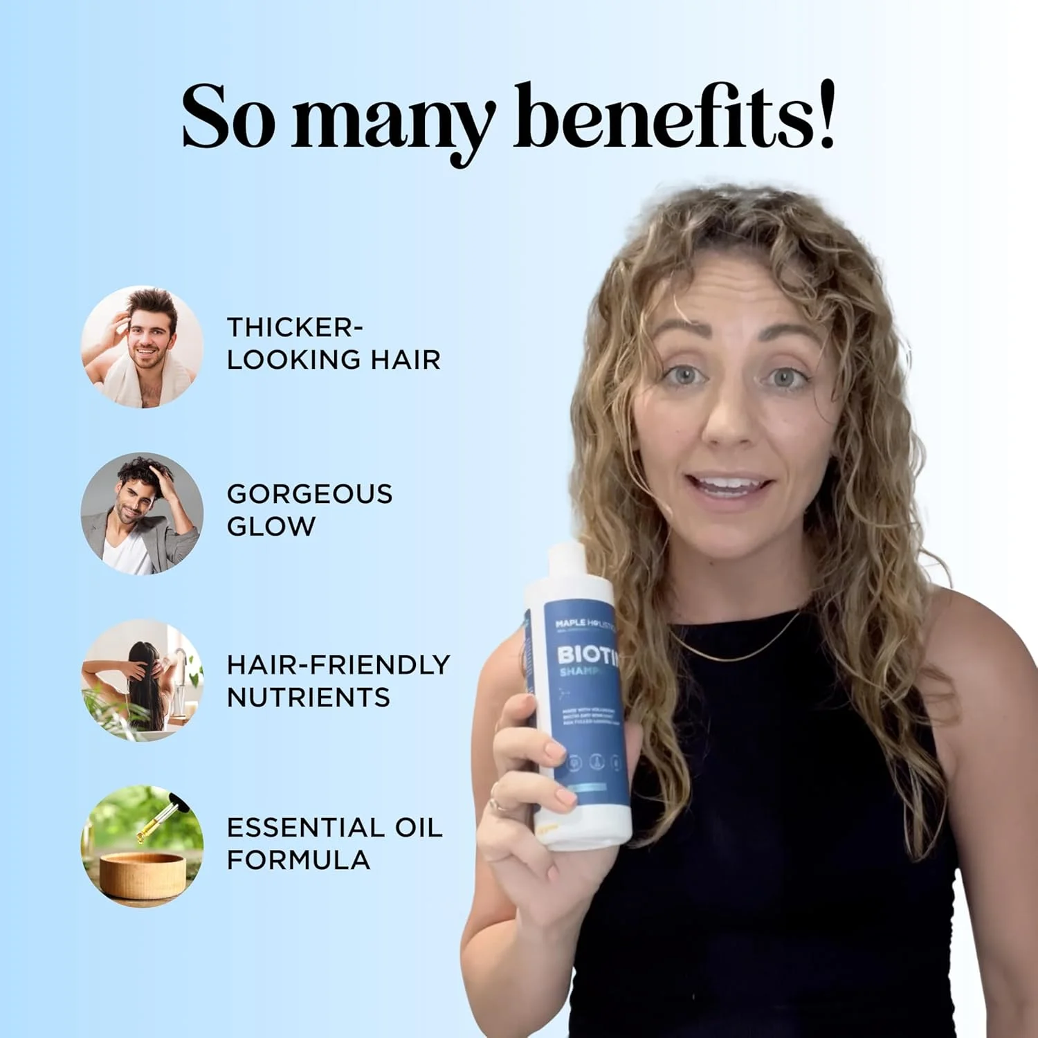 شامپو برای موهای نازک و ریزش مو - شامپو بیوتین حجم دهنده برای رشد مو با روغن رزماری، روغن آرگان و روغن گل مغربی - (236 میلی لیتر (بسته 1 عددی)) (273 میلی لیتر) شامپو برای موهای نازک و ریزش مو - شامپو بیوتین حجم دهنده برای رشد مو با روغن رزماری، روغن آرگان و روغن گل مغربی - (236 میلی لیتر (بسته 1 عددی)) (273 میلی لیتر)