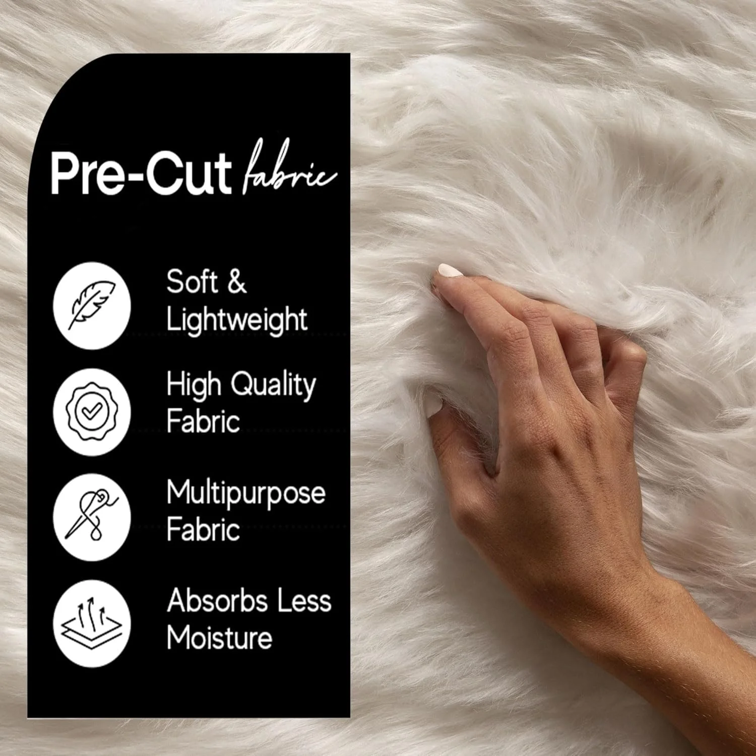 FabricLA Shaggy Faux Fur Roll - 2" X 60" Inches Trim Fur Rolls - 2.5 Inch Pile Length - Artificial Fur Material - Use Faux Fur Piece for Crafts, DIY, Costume Design, Decoration - Baby Pink