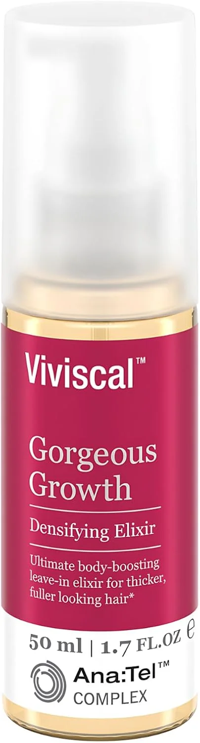 Viviscal Gorgeous Growth Densifying Leave-in Elixir Ultimate Body-Boosting for Thicker, Fuller Looking Hair with Ana:Tel Proprietary Complex with Keratin, Biotin and Zinc, 50 ml