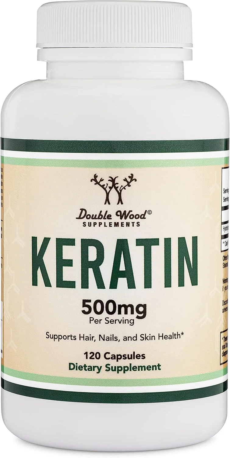 Double Wood Supplements Keratin Hair Growth Vitamin (500mg per Serving, 120 Pills) Keratin Hair Treatment for Men and Women (Vital Protein for Hair, Skin, and Nails) Double Wood Supplements Keratin Hair Growth Vitamin (500mg per Serving, 120 Pills) Keratin Hair Treatment for Men and Women (Vital Protein for Hair, Skin, and Nails)