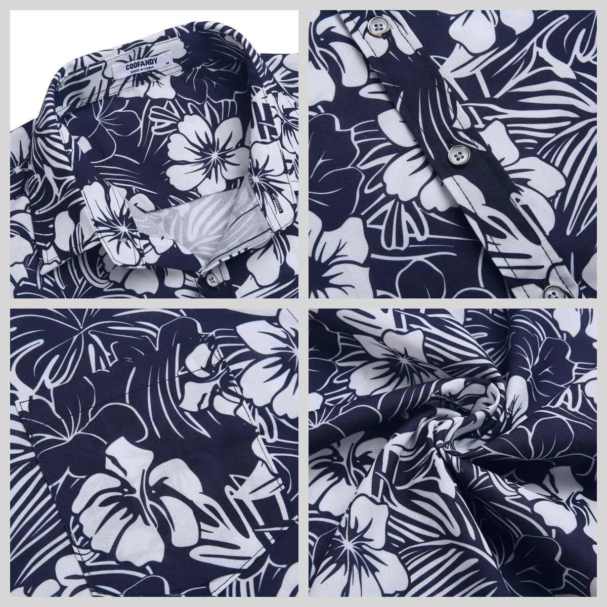 COOFANDY Mens Tropical Shirts Short Sleeve Hawaiian Print Shirts Summer Vacation Beachwear COOFANDY Mens Tropical Shirts Short Sleeve Hawaiian Print Shirts Summer Vacation Beachwear