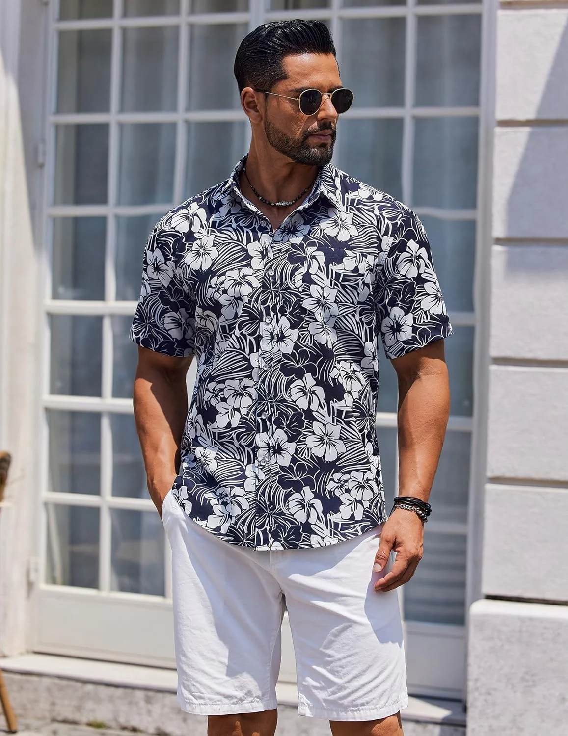 COOFANDY Mens Tropical Shirts Short Sleeve Hawaiian Print Shirts Summer Vacation Beachwear COOFANDY Mens Tropical Shirts Short Sleeve Hawaiian Print Shirts Summer Vacation Beachwear
