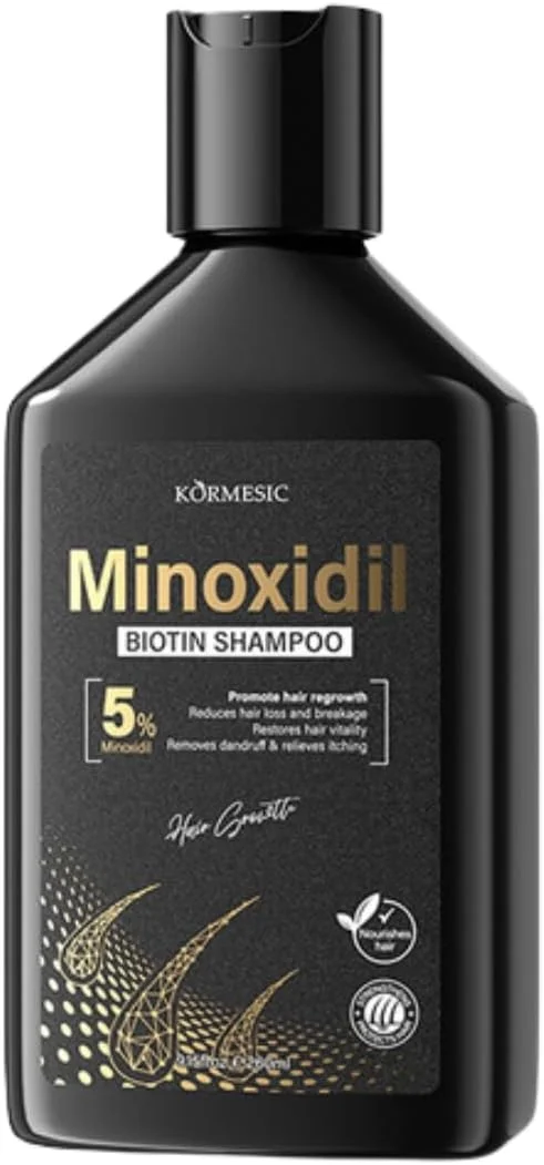 شامپو بیوتین 5% ماینوکسیدیل Mimi & Beibei حجم 260 میلی لیتر، شامپو درمان رشد مو با 5% ماینوکسیدیل، تقویت کننده مو، محرک رشد مجدد مو، کاهش دهنده ریزش مو، از بین برنده شوره سر و تسکین دهنده خارش