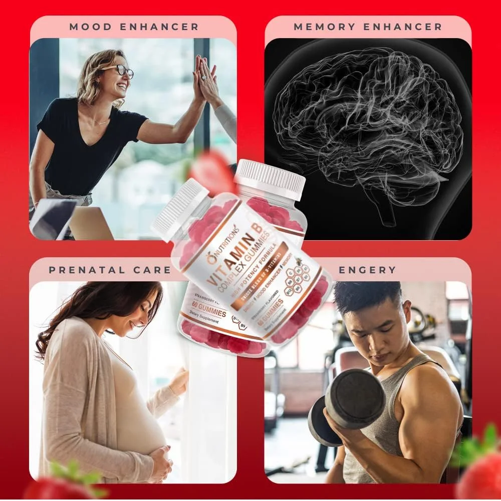 پاستیل های کمپلکس ویتامین B گیاهی O NUTRITIONS با ویتامین B12، B7 به عنوان بیوتین، B6، B3 به عنوان نیاسین، B5، B6، B8، B9 به عنوان فولات برای استرس، انرژی و سیستم ایمنی سالم (1 بسته) پاستیل های کمپلکس ویتامین B گیاهی O NUTRITIONS با ویتامین B12، B7 به عنوان بیوتین، B6، B3 به عنوان نیاسین، B5، B6، B8، B9 به عنوان فولات برای استرس، انرژی و سیستم ایمنی سالم (1 بسته)