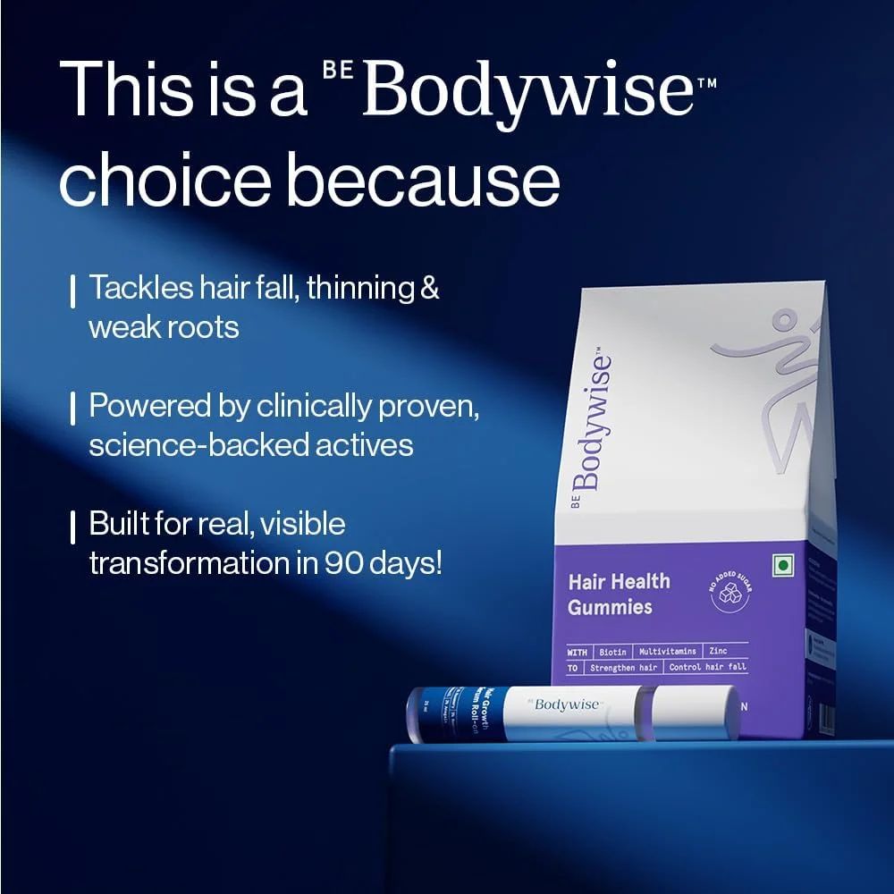 بی بادی وایز سرم رولی رشد مو حاوی رزماری 3% و آناگین 2% (25 میلی لیتر) و پاستیل های بیوتین (30 عدد) به همراه زینک، فیبر و مولتی ویتامین ها | برای ریزش و نازک شدن مو | موهای قوی تر و درخشان تر | بسته 30 روزه بی بادی وایز سرم رولی رشد مو حاوی رزماری 3% و آناگین 2% (25 میلی لیتر) و پاستیل های بیوتین (30 عدد) به همراه زینک، فیبر و مولتی ویتامین ها | برای ریزش و نازک شدن مو | موهای قوی تر و درخشان تر | بسته 30 روزه