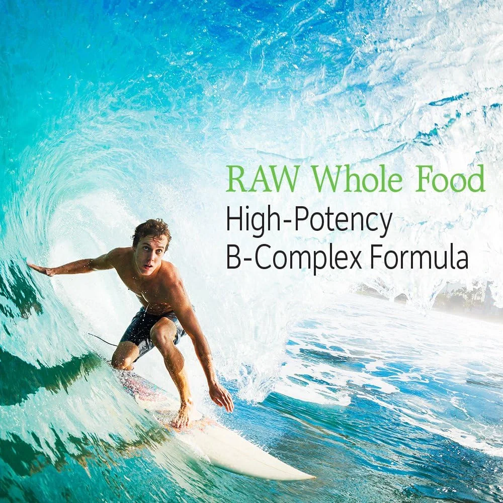 گاردن آف لایف Raw B Complex - Vitamin Code - 120 کپسول گیاهی، ویتامین های با قدرت بالا برای انرژی و متابولیسم با B2 ریبوفلاوین، B1، B3، B6، فولات، B12 به عنوان متیل کوبالامین و بیوتین به همراه پروبیوتیک ها